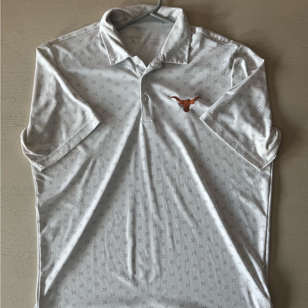 Antigua Men's White Texas Longhorns Polo Shirt